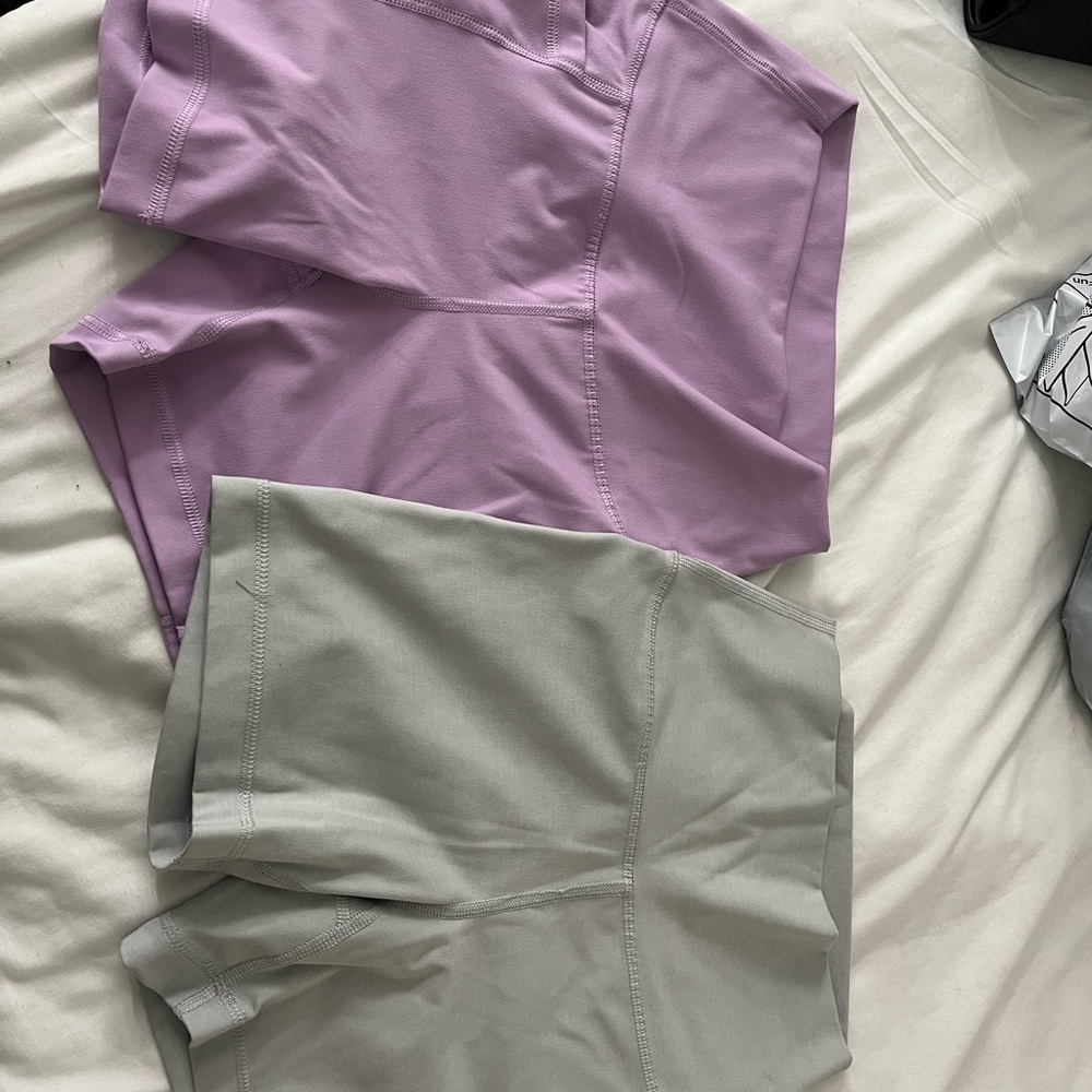 Yogalicious Lavender and Gray Athletic Shorts